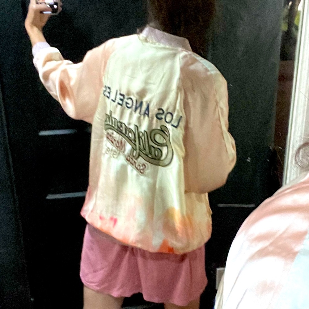 1970s Style Satin Lightweight Santa Monica, California jacket, SZ S-M - Picture 3 of 7